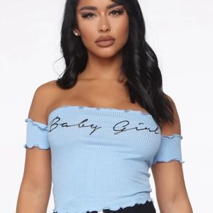 Fashion Nova Baby Girl off the shoulders top